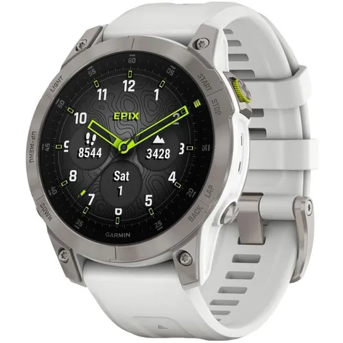Смарт-часы Garmin Epix Gen 2 Sapphire, 33.02мм, 1.3", белый/титан