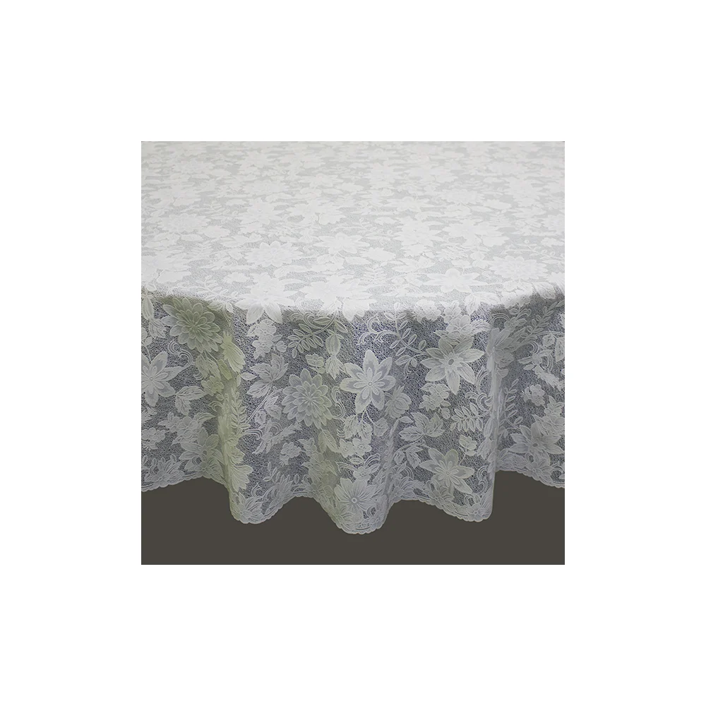 Круглая ажурная скатерть Towa Flower 6828