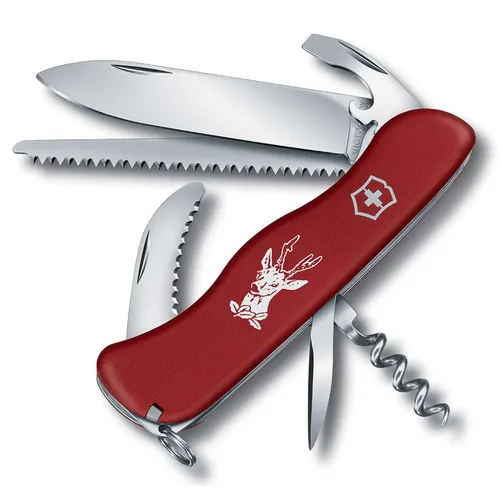 Складной нож Victorinox Hunter, функций: 12, 111мм, красный, коробка картонная [0.8573]