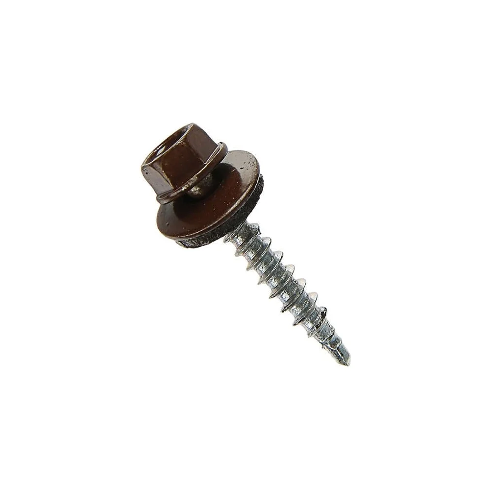 Кровельные саморезы ВИРТУОЗ 4,8х50 мм RAL8017 шоколад 130 шт. 600-23674