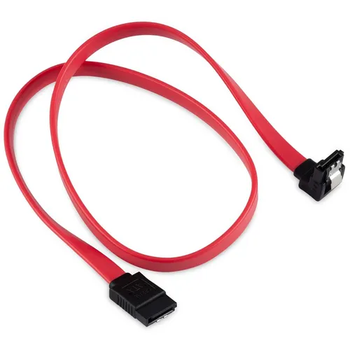 Кабель SATA Buro SATA (прямой) - SATA (угловой), 0.5м, красный [bu-sata-sata-ang-lock]