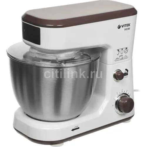 Миксер планетарный Vitek VT-1433, 900Вт, белый