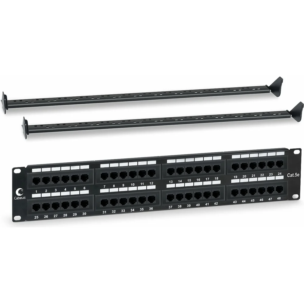 Патч-панель Cabeus PL-48-Cat.5e-Dual