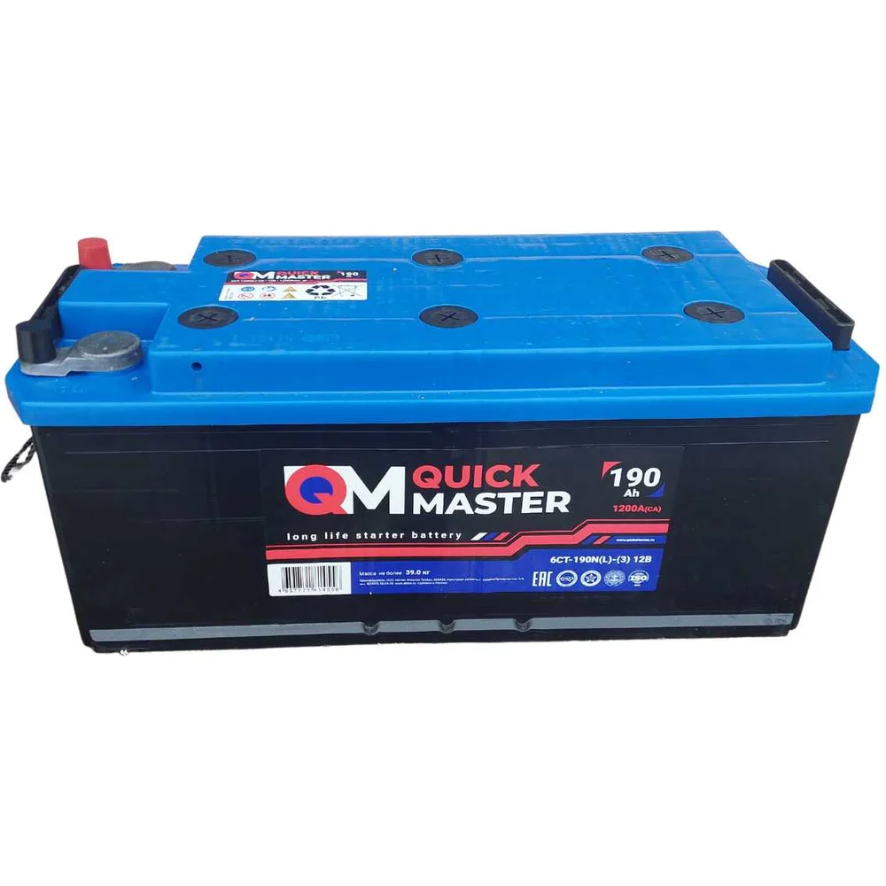 Аккумуляторная батарея для грузового авто Quick Master SP 6ст-190 (L)-(3) 1200 А 4657771814556