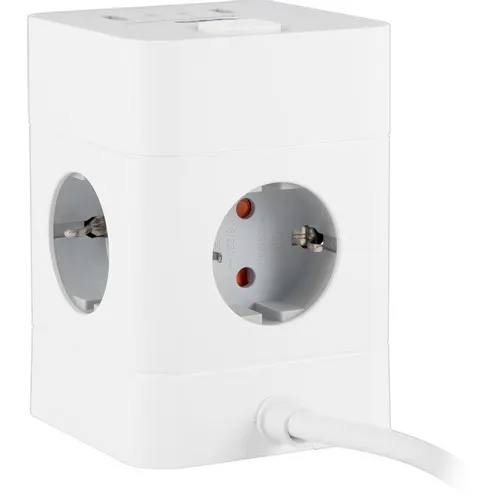 Сетевой удлинитель Buro BU-PTE4.1UC-W, 1.5м, белый