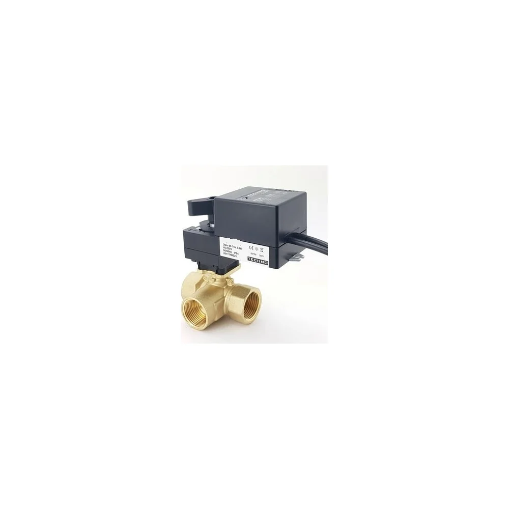 Трехходовой шаровой кран TECHNO HK320-02AN/24V 613203