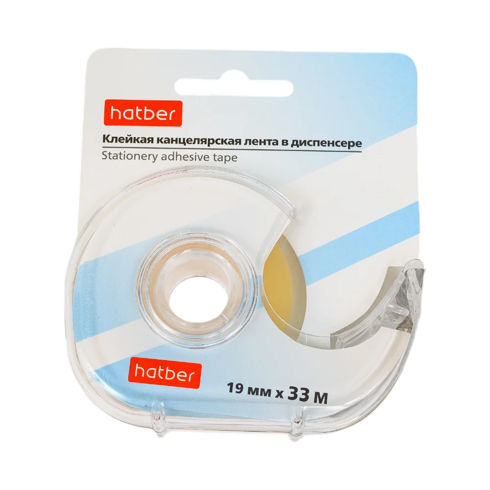 Канцелярская клейкая лента Hatber 049095
