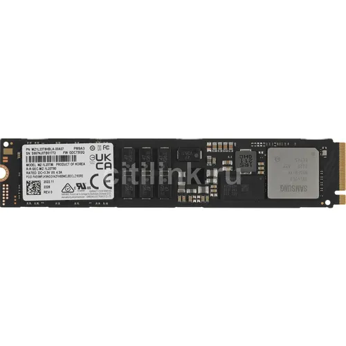 3.8ТБ Серверный SSD накопитель Samsung MZ1L23T8HBLA-00A07 PCIe 4.0 x4, M.2, TLC, TBW - 7000ТБ, DWPD - 1