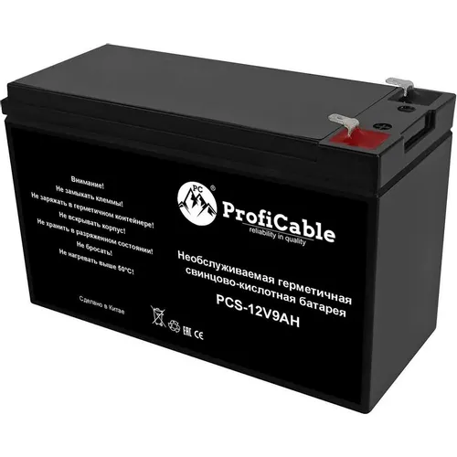 Аккумуляторная батарея PROFICABLE PCS-12V9AH для ИБП, 12В, 9Ач