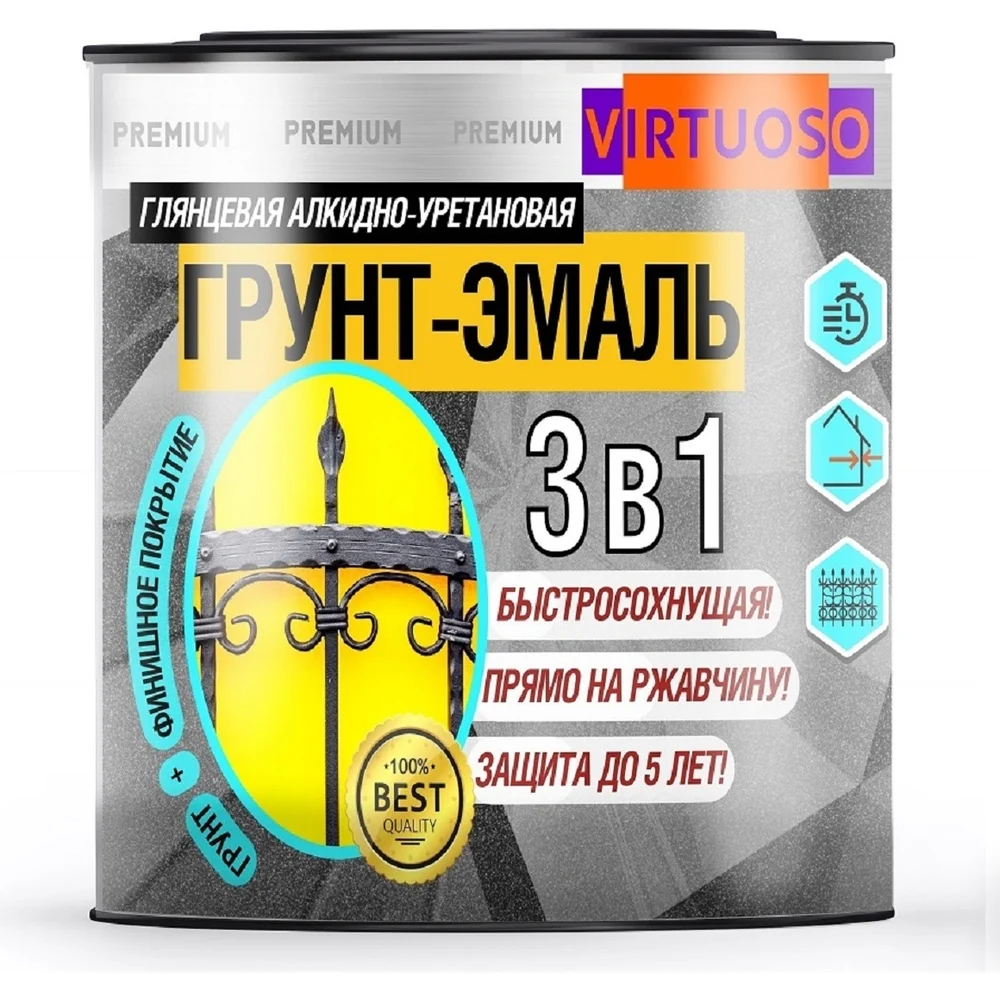 Грунт-эмаль по ржавчине Virtuoso PREMIUM 11592568