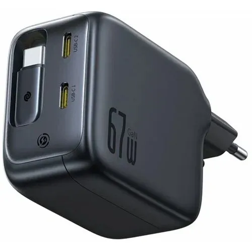 Сетевое зарядное устройство BASEUS EnerCore CJ11, 2xUSB-C, USB-C, 67Вт, 3A, черный