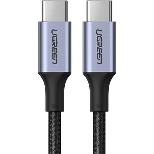 Кабель UGREEN US316, USB Type-C (m) - USB Type-C (m), 1.5м, 5A, черный [70428]