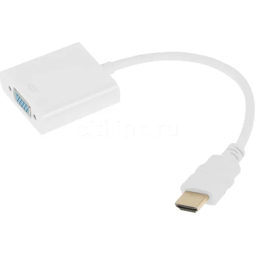 Переходник видео PREMIER 5-983B, HDMI (m) - VGA (f), 0.15м, белый