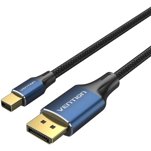 Кабель Display Port VENTION HCFLG, DisplayPort (m) (прямой) - miniDisplayPort (m) (прямой), GOLD , круглое, 1.5м, блистер, черный