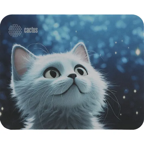 Коврик для мыши Cactus White Cat ткань, 220х180х2мм [cs-mpc-p06xs]