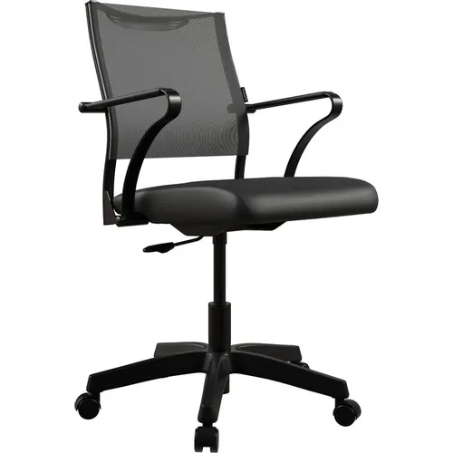 Кресло МЕТТА Sit Air 24/7 M4-59K - T+Extra (M01.B02.G41.W01), сетка/экокожа, до 120кг, фиксированные подлокотники, черный/черный