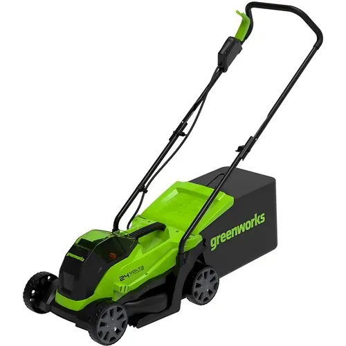 Газонокосилка аккумуляторная GREENWORKS GD24LM33, 33см, несамоходная, без АКБ, без ЗУ [2516107]