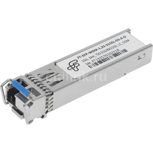 Трансивер Future Technologies FT-SFP-WDM-1,25-3155L-03-A-D SFP WDM SM Tx:1310нм Rx:1550нм до 3км