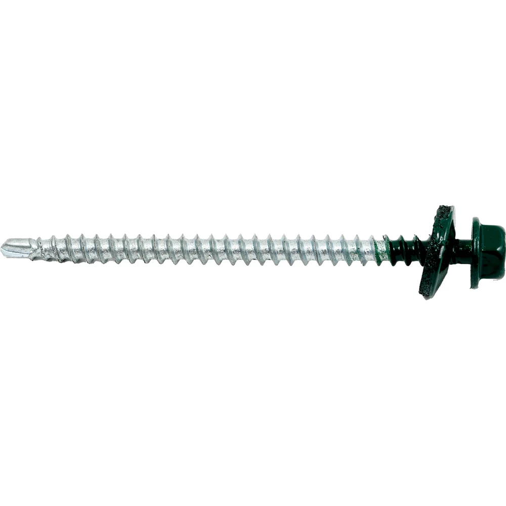 Кровельный саморез КРЕП-КОМП 4,8x70 RAL6005 тёмно-зелёный 100 шт. ск706005кф