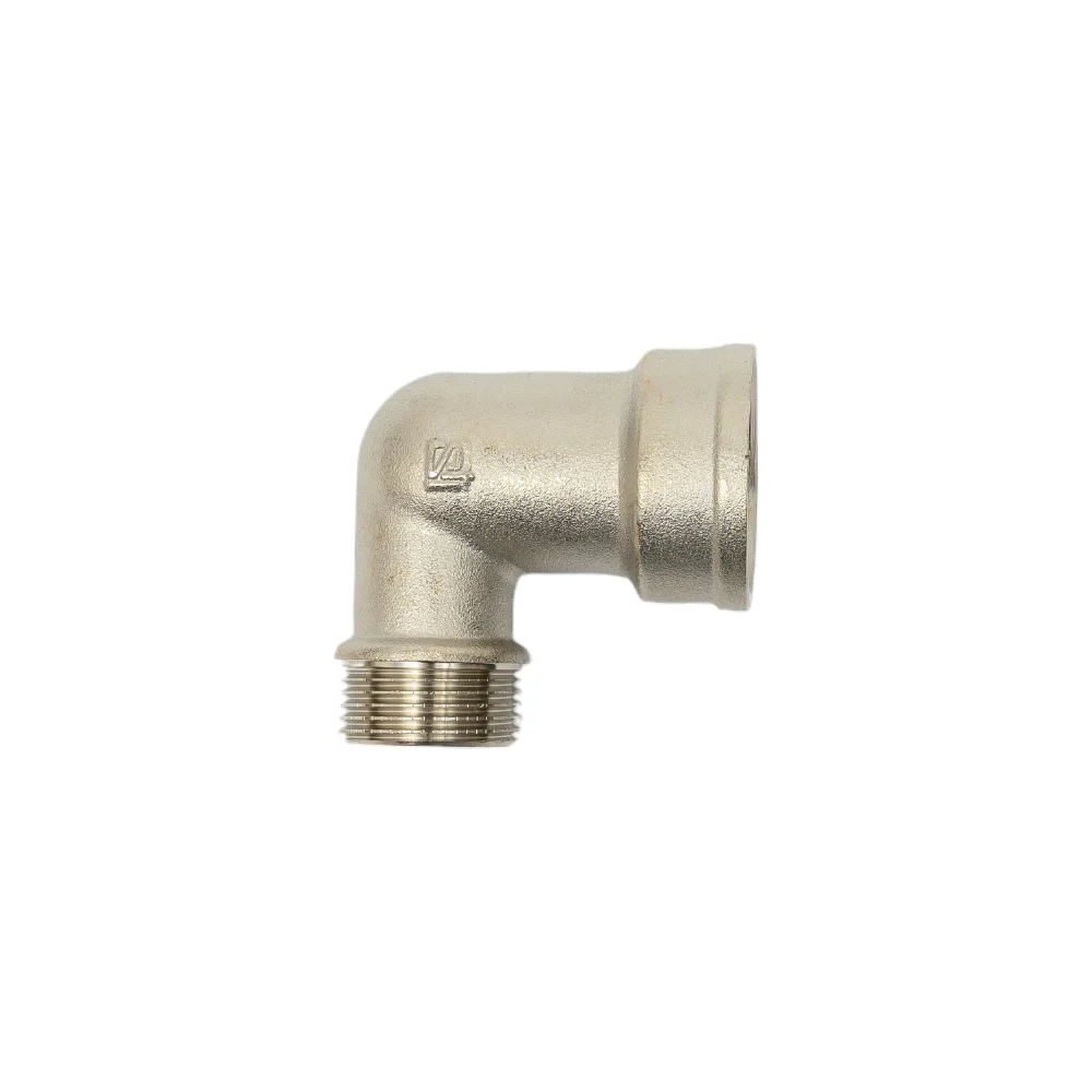 Переходной латунный никелированный угольник STI D270-05017
