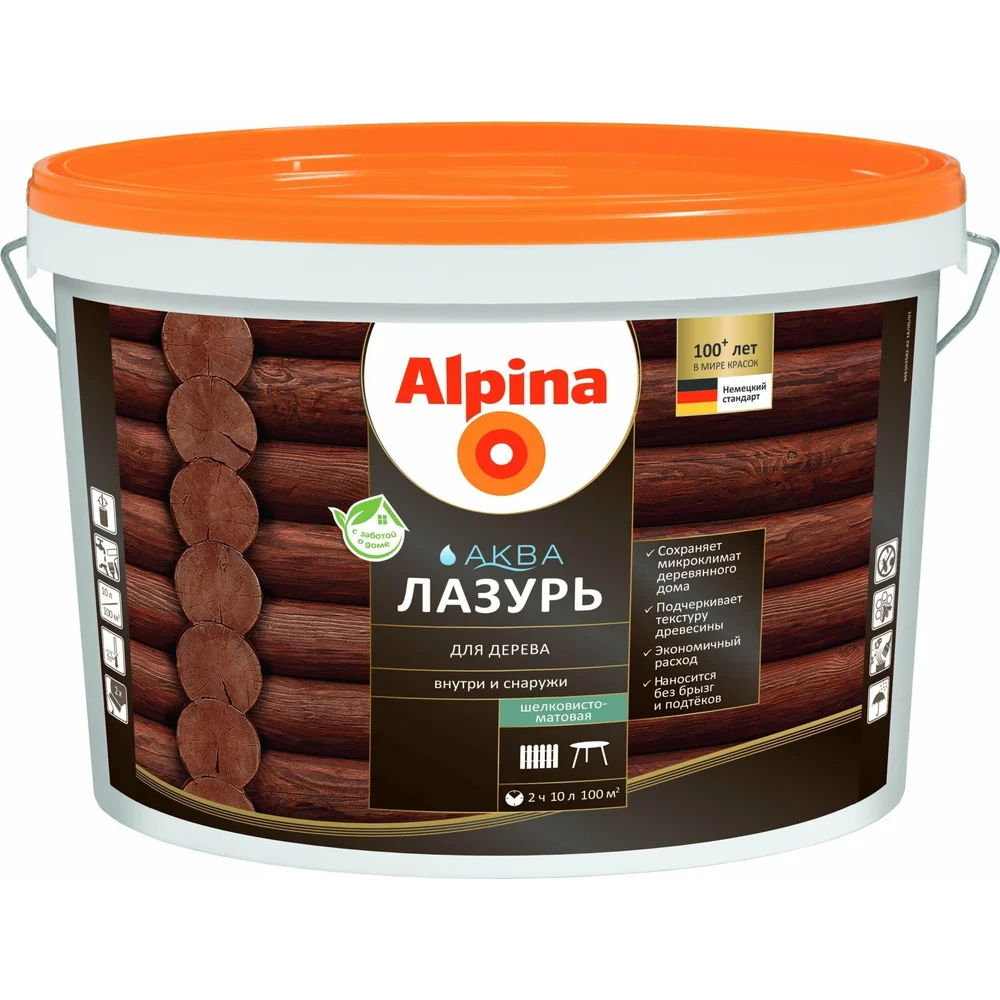 Лазурь для дерева ALPINA ALPINA Аква 948103596