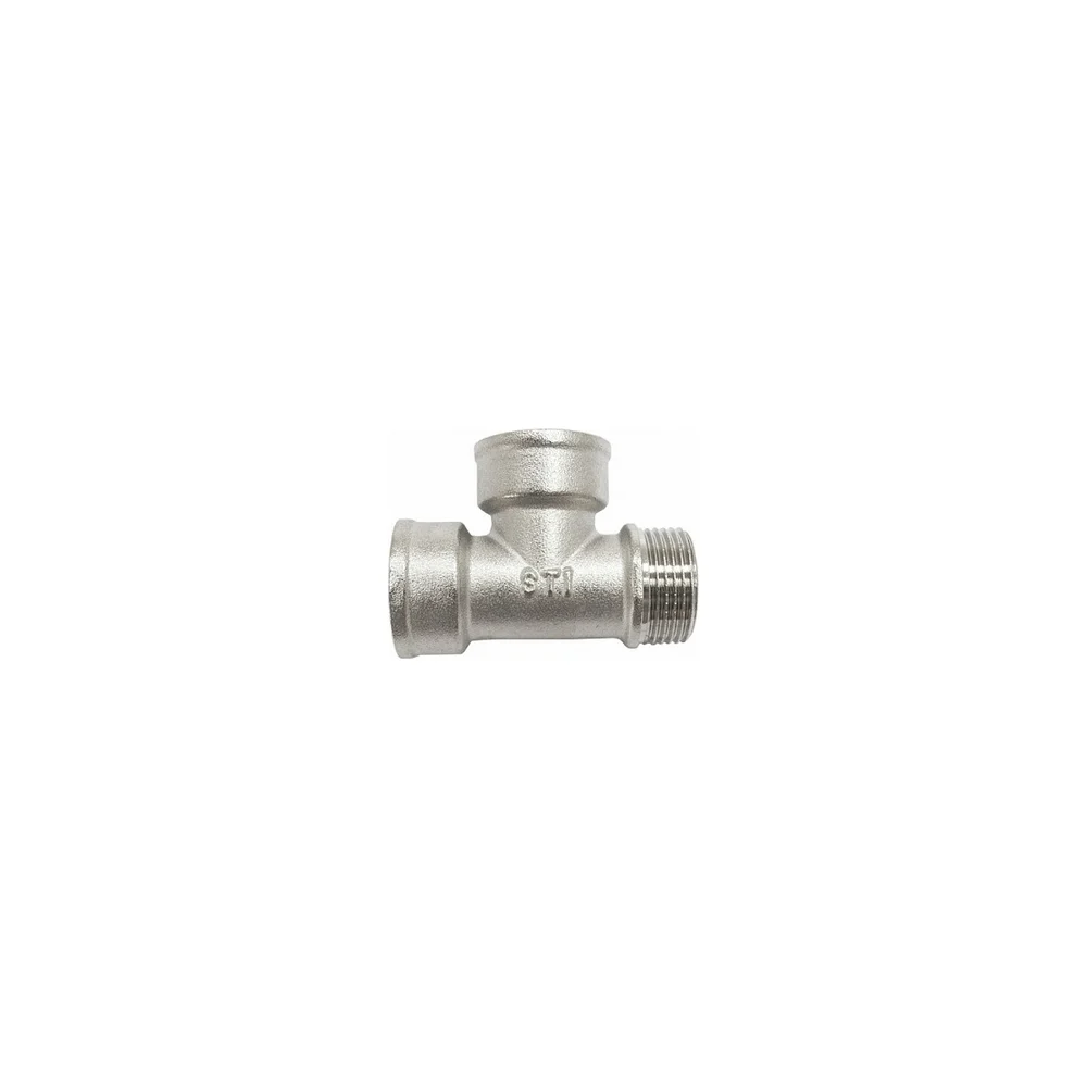 Латунный никелированный тройник STI D190-00072