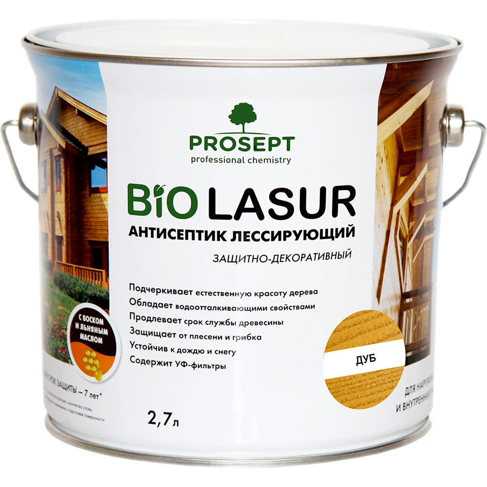 Лессирующий защитно-декоративный пропитка PROSEPT BIO LASUR 036-2