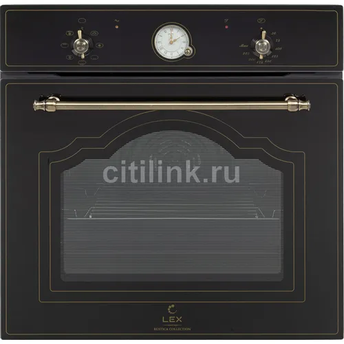 Духовой шкаф электрический LEX EDM 6070C BL, 60л, дверца с 2 стеклами, черный