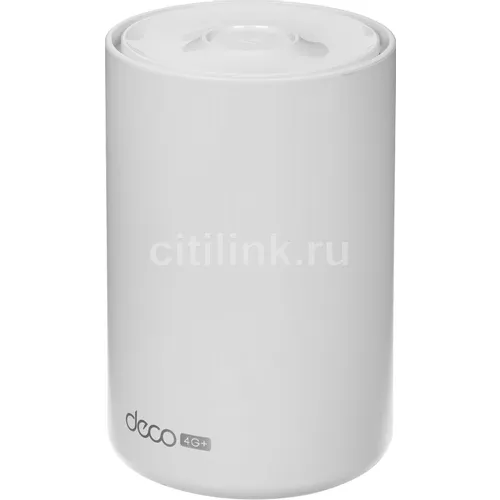 Бесшовный Mesh роутер TP-LINK Deco X10-4G, Wi-Fi 6, AX1500, 2.4/5ГГц, 3 WAN/LAN, 3G/4G, белый [deco x10-4g(1-pack)]