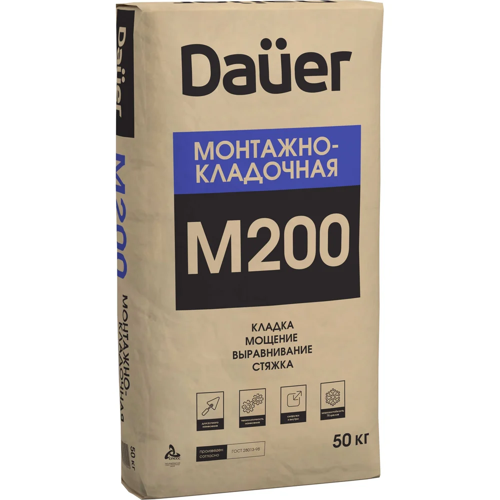Монтажно кладочная сухая смесь Dauer м-200 Z-20*50