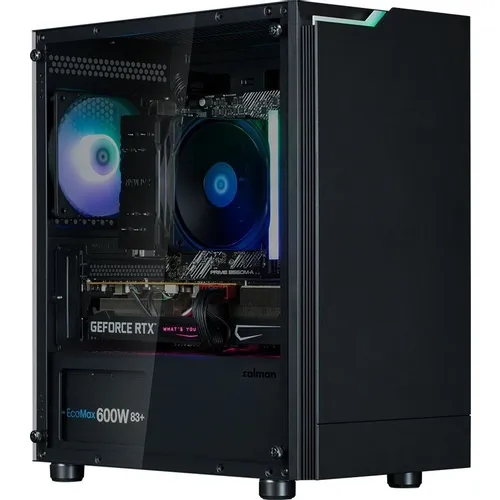 Корпус mATX Zalman T4 Plus, Mini-Tower, без БП, черный