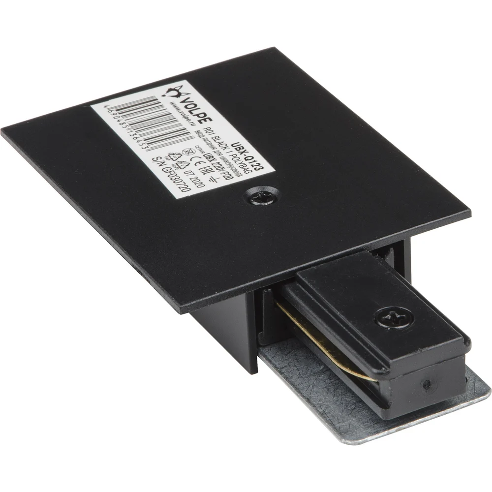 Однофазный ввод питания для шинопровода Volpe R01 BLACK 1 POLYBAG UBX-Q123 UL-00007448