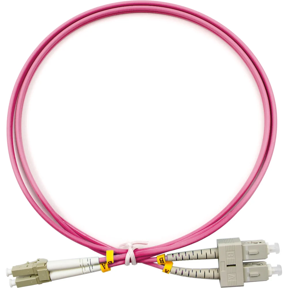 Оптический шнур Cabeus FOP-50-OM4-LC-SC-1m