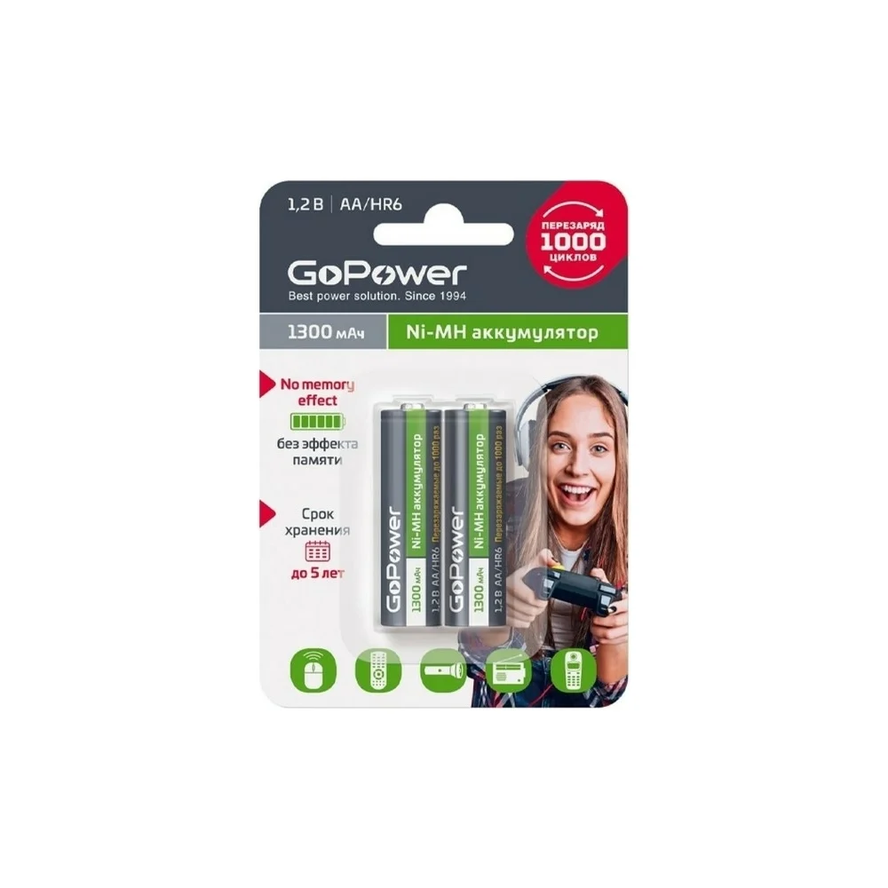 Бытовой аккумулятор GoPower HR6 00-00018318