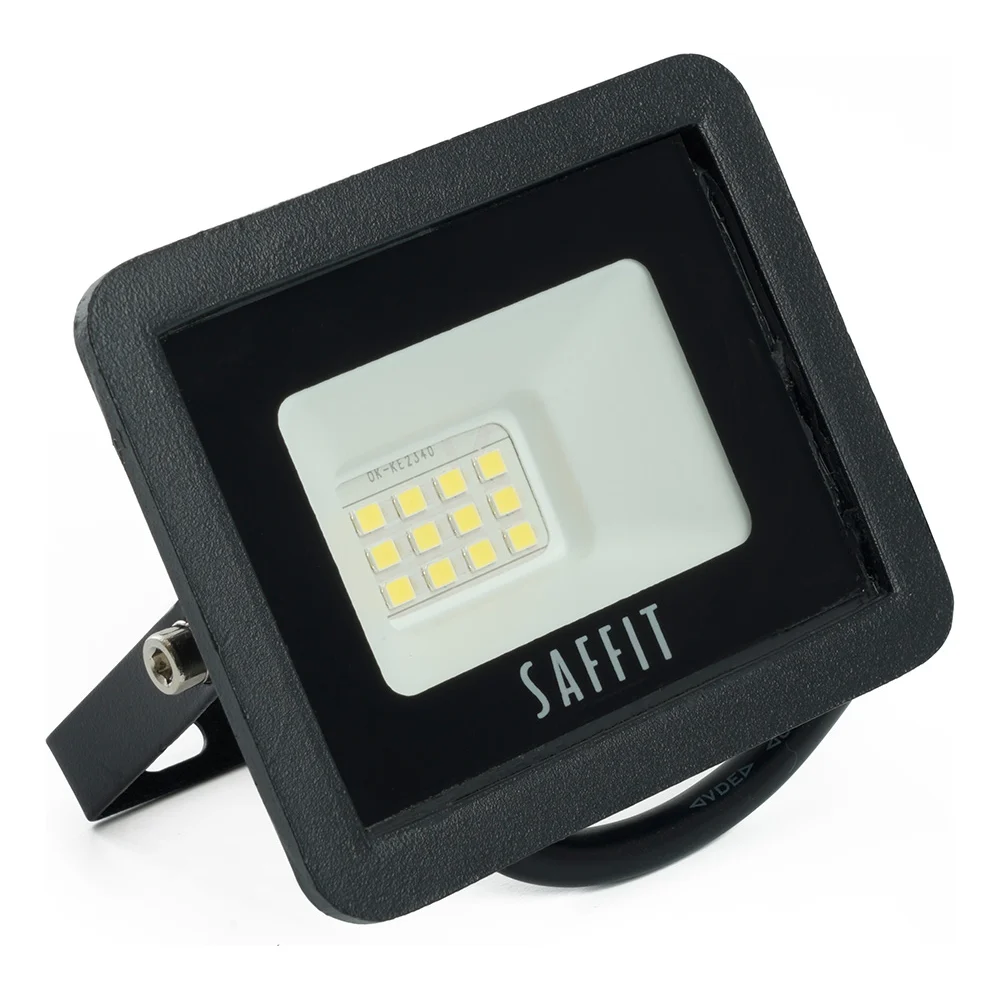 Светодиодный прожектор SAFFIT SFL90-10, черный 55074
