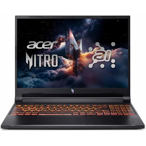 Ноутбук игровой Acer Nitro V 16 ANV16-42-R3CW, 16", IPS, AMD Ryzen 5 240 4.3ГГц, 6-ядерный, 16ГБ DDR5, 512ГБ SSD, NVIDIA GeForce RTX 5060 для ноутбуков - 8 ГБ, без операционной системы, черный [nh.u1ger.001]