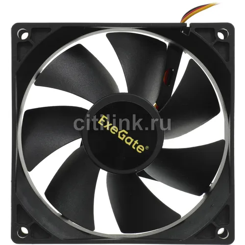 Вентилятор EXEGATE EX253950RUS 92мм, 3-pin, 2000об/мин, 27 дБ, черный, OEM