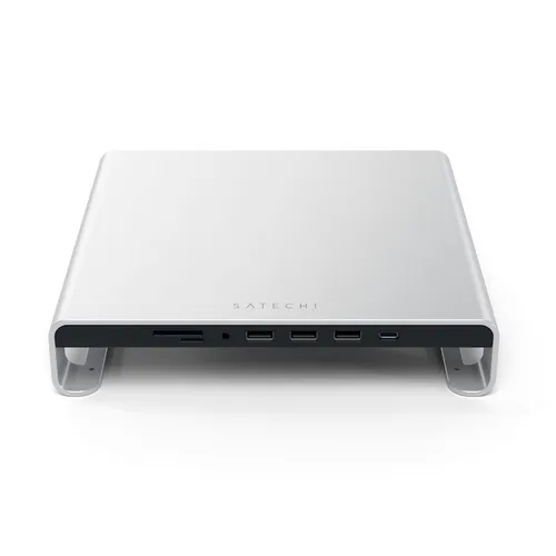 Подставка SATECHI ST-AMSHS, 220х215х45 мм, 4хUSB, 538г, серебристый