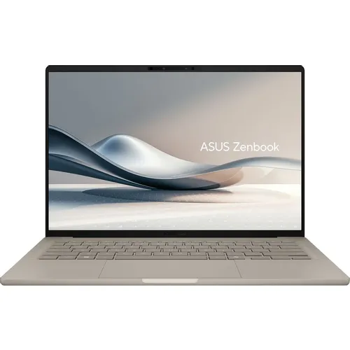 Ноутбук ASUS Zenbook A14 UX3407QA-QD197W, 14", OLED, Qualcomm Snapdragon X X1-26-100 2.97ГГц, 8-ядерный, 16ГБ LPDDR5x, 512ГБ SSD, Qualcomm Adreno, Windows 11 Home, бежевый [90nb1501-m00850]