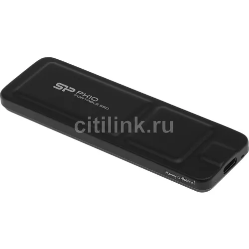 4ТБ Внешний диск SSD Silicon Power PX10, USB-C, запись - 1050МБ/с, чтение - 1050МБ/с, черный [sp040tbpsdpx10ck]