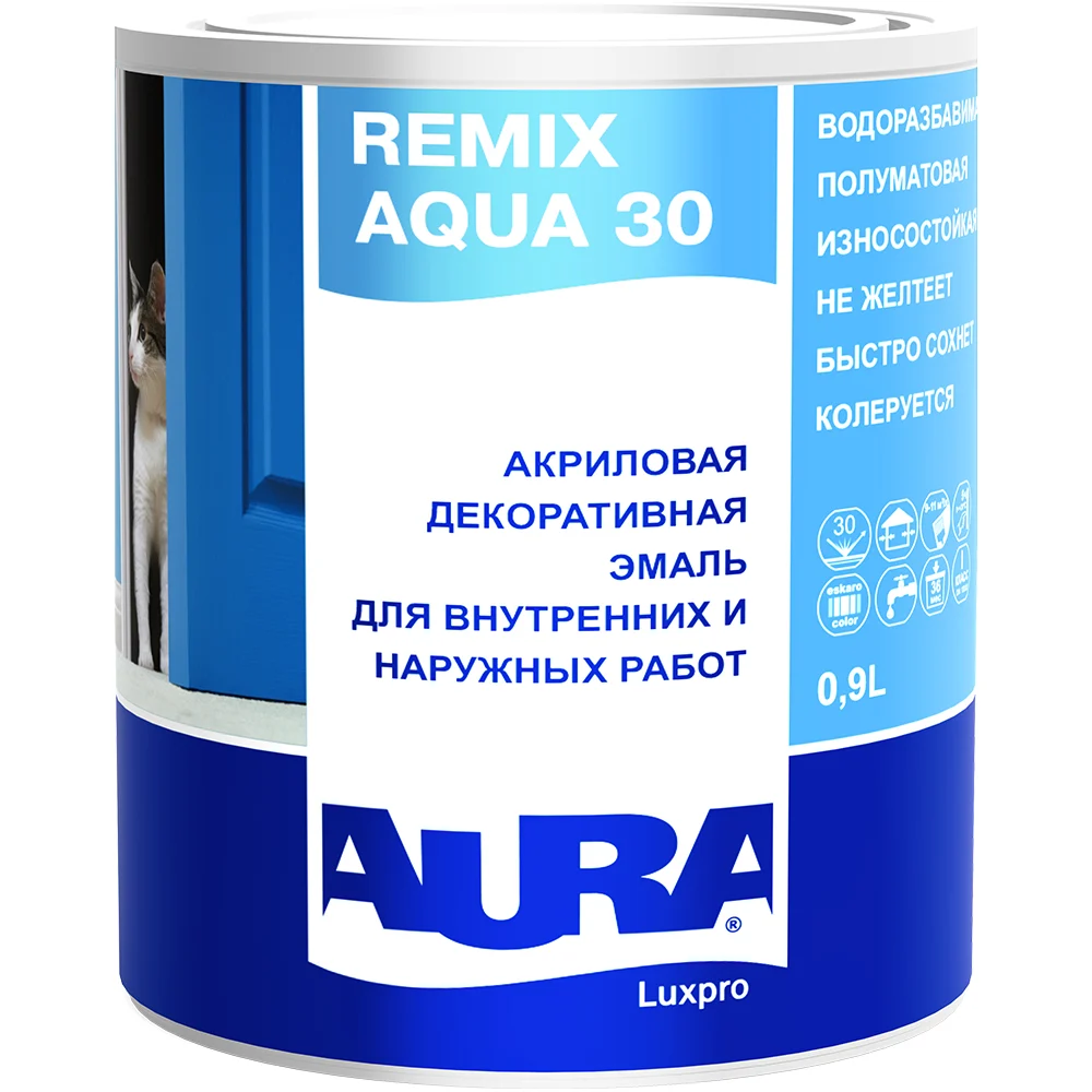 Эмаль AURA Luxpro Remix Aqua 30 K0229