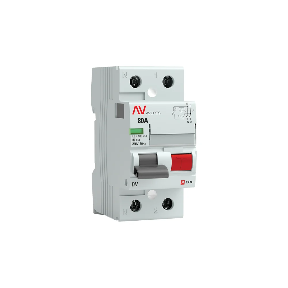 Устройство защитного отключения EKF AVERES DV rccb-2-80-100-s-av