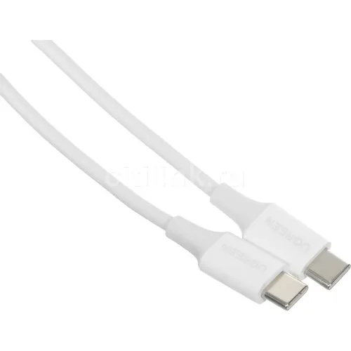 Кабель UGREEN US264, USB Type-C (m) - USB Type-C (m), 1.5м, 3A, белый [60519]