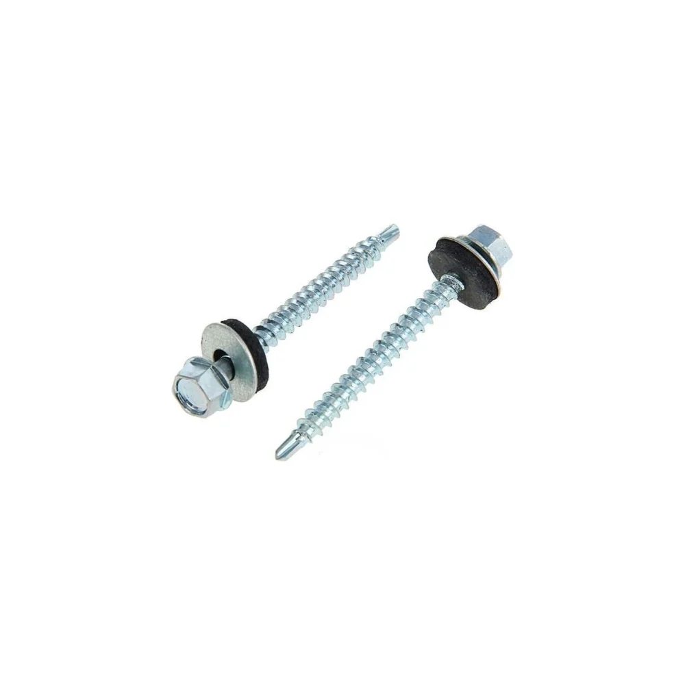 Оцинкованный кровельный саморез Bohrer ПРОМ 4,8x80 2000 шт. SKZ-4,8х80