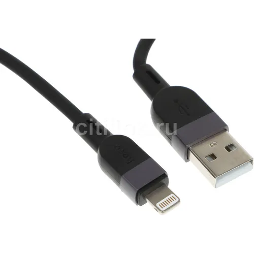 Кабель Hoco X109, Lightning (m) - USB (m), 3м, 2.4A, черный [ip 36346(l=3m)]