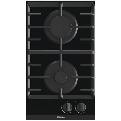 Газовая варочная панель Gorenje GC321B, 2 конфорки, стеклокерамика, черный