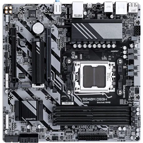 Материнская плата Gigabyte B840M DS3H, Socket AM5, AMD B840, mATX, Ret