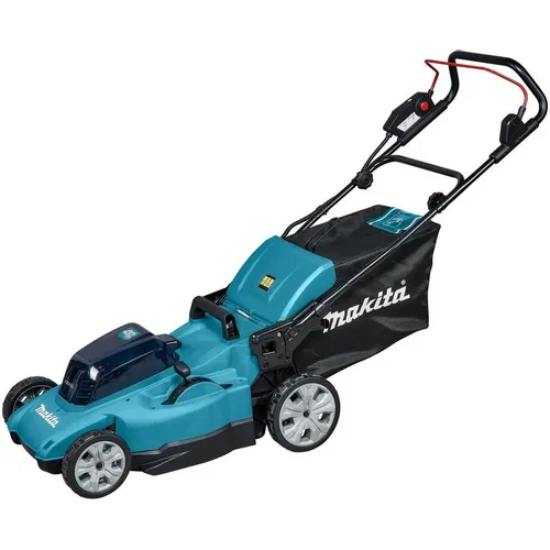 Газонокосилка аккумуляторная Makita DLM480CT2, 48см, несамоходная, 5Ач, с 2 АКБ, с ЗУ
