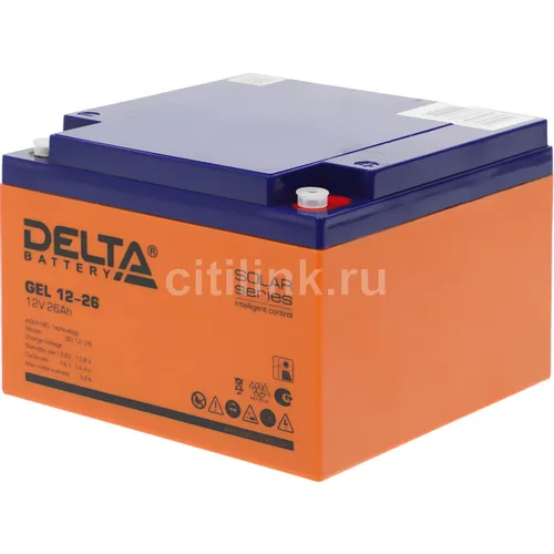 Аккумуляторная батарея Delta GEL 12-26 для ИБП, 12В, 26Ач