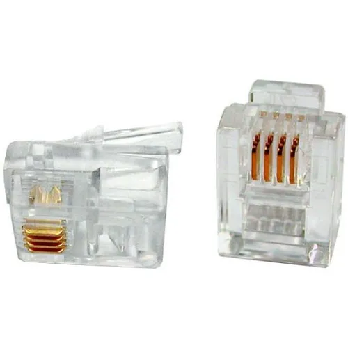 Коннектор LanMaster TWT-PL11-4P4C/100 UTP кат.3 RJ11 прозрачный (упак.: 100шт)
